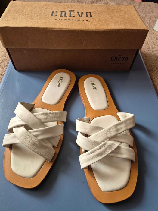 Sandale tip șlapi (slide) Crevo Busy, pentru dama, piele naturala, 41