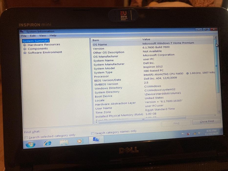 Лаптоп Dell inspiron mini