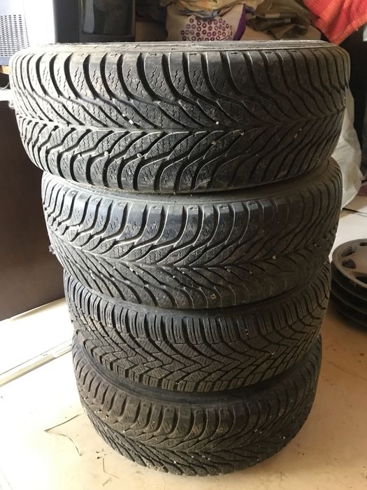 Зимни гуми с алуминиеви джанти в комплект с тазове 4бр.от БМВ 525 TDS