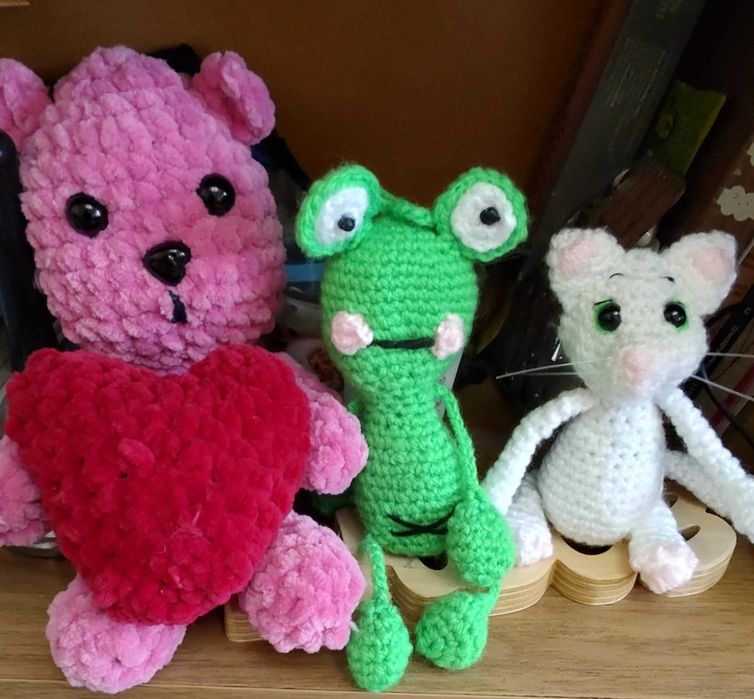 Подарък ръчно изработени играчки кукли от прежда 3D калъфки