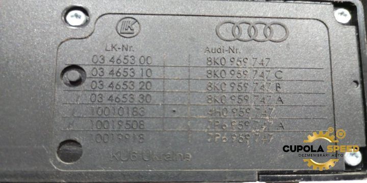 Butoane reglaj scaun stanga fata 8K0959747 Audi A8 D4/4H [facelift] [