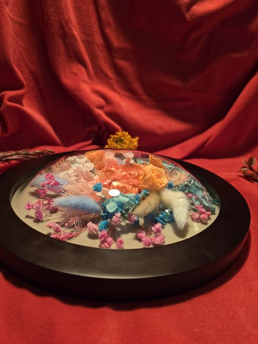 Tablou cu flori naturale uscate și conservate