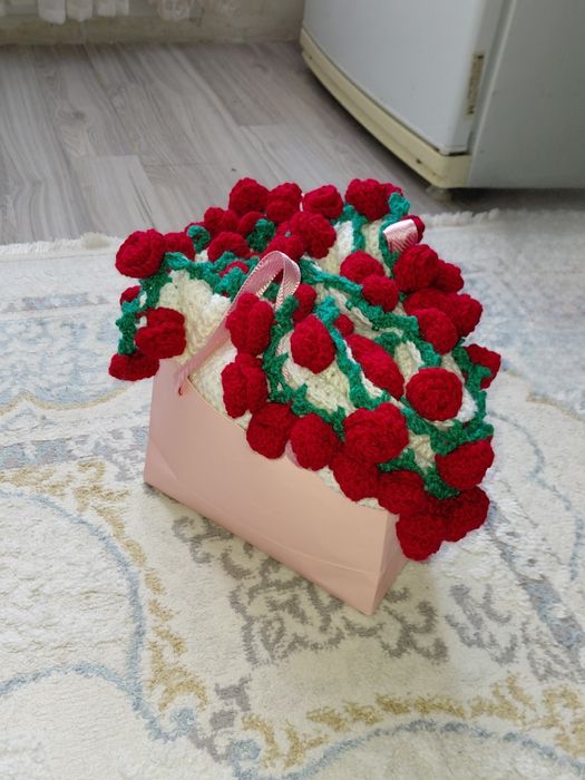 плед-букет ручная работа