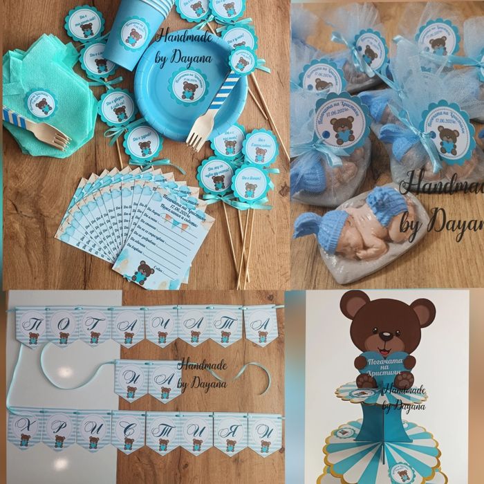 Украса за бебешка погача на тема по избор