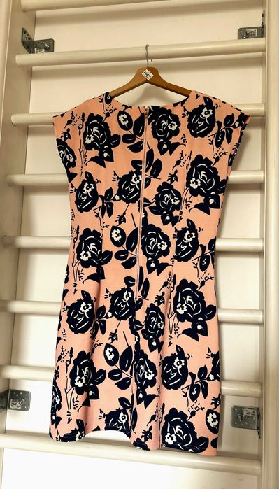 Rochie midi, coral floral, marca ISKA