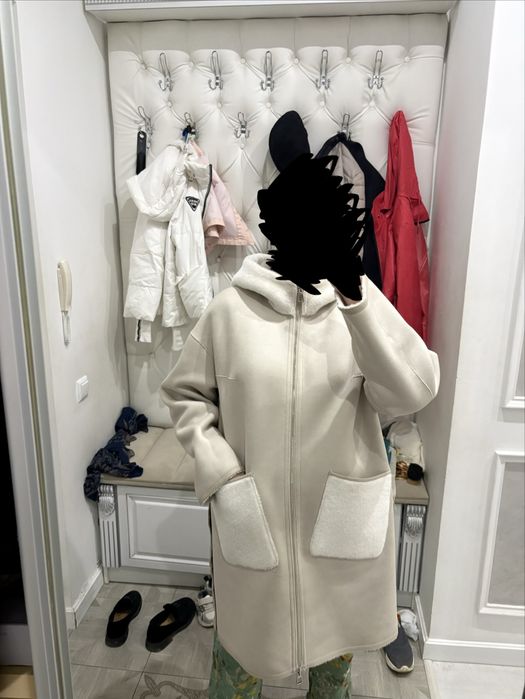 Двусторонняя дубленка пальто