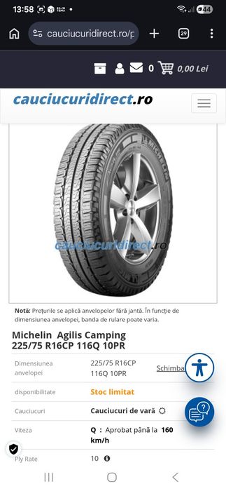 225 75 16 CP Michelin