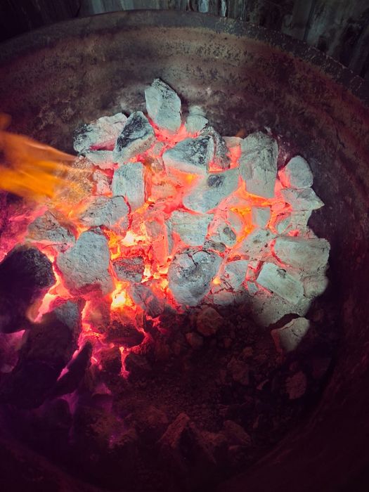 Ағаш көмірлер бар