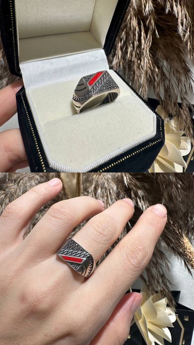 Серебряный мужской перстень 925 проба производство Турция. Доставка