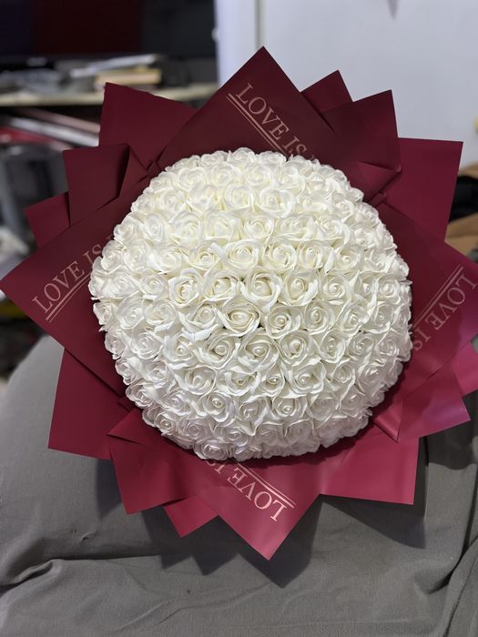 Buchet trandafiri sapun cu Stitch valentine s day