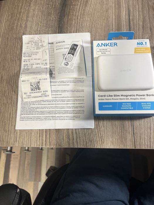 Anker Nano Power bank (5k,MagGo,Slim) с гаранция