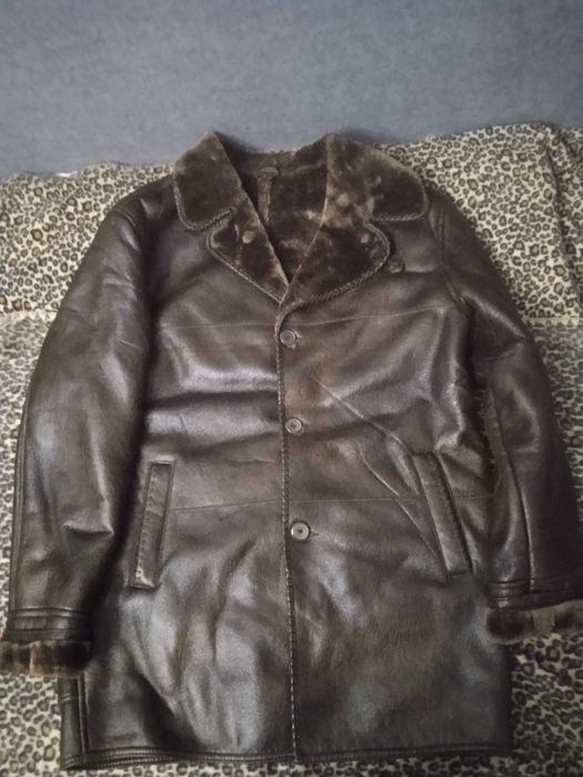 Кожаная дубленка