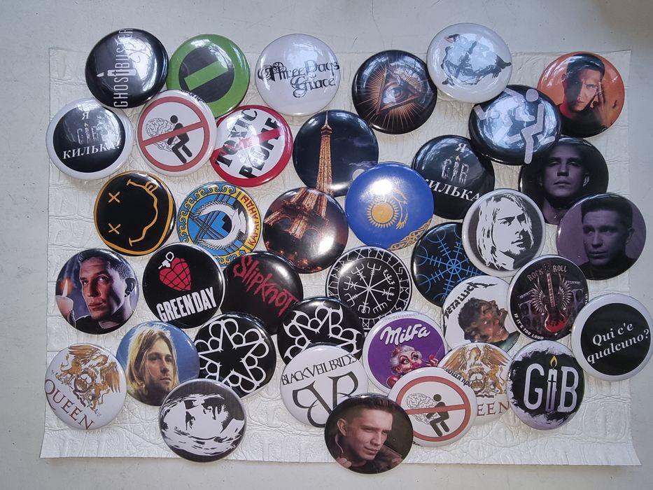 Значки на рюкзак.  Рок значки