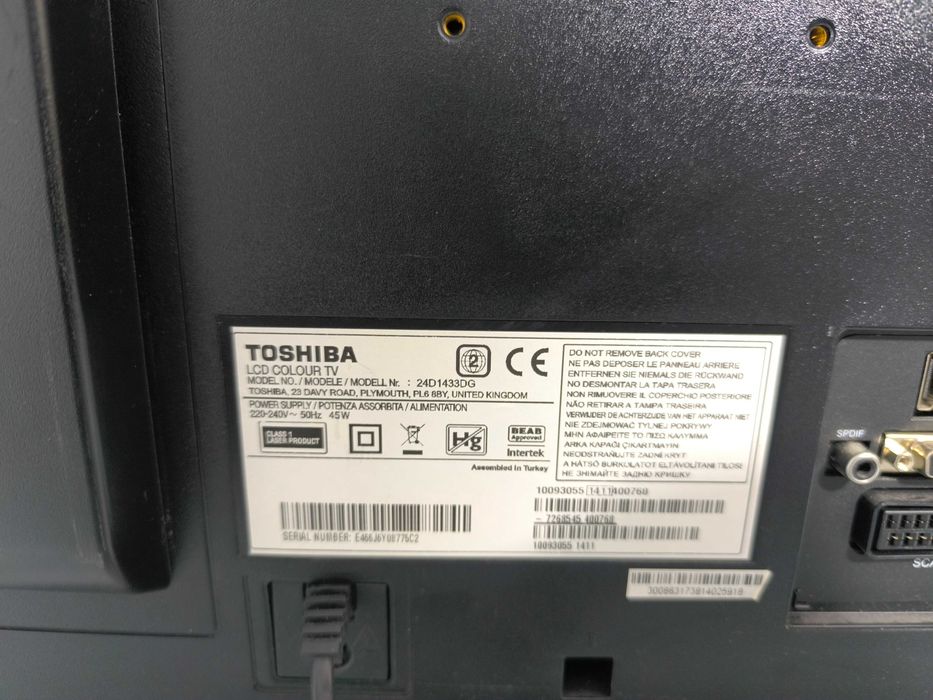 Televizor Toshiba 24D1333G 24 inch LCD TV Full HD HDMI USB