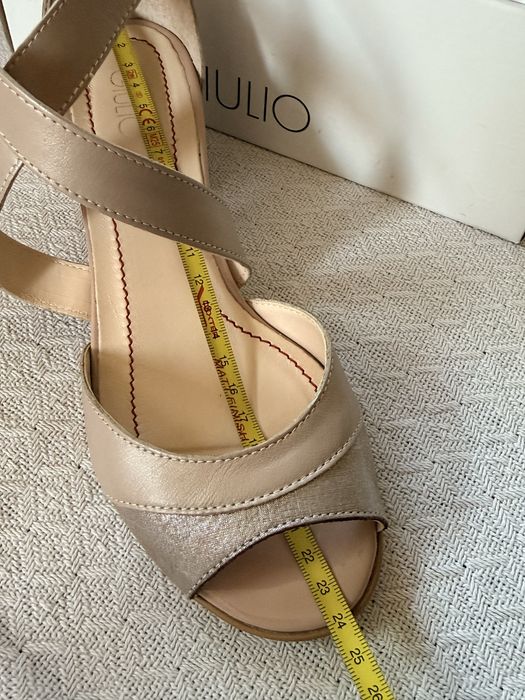 Sandale elegante GIULIO din piele, nude/roz pudrat, mărimea 37