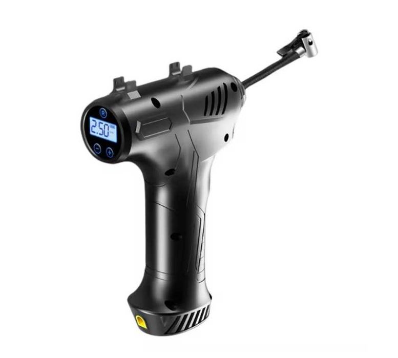 Преносима мини помпа за гуми с LED дисплей за автомобил