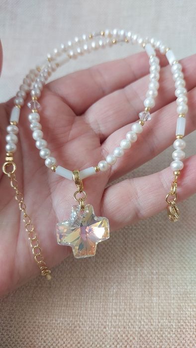 Чокер и браслет из жемчуга