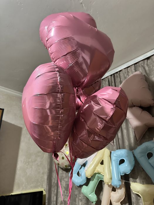 Шары розовые сегодня получила