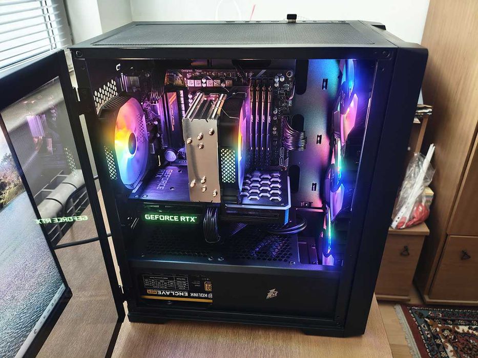 Геймърски компютър, Rtx 3060Ti, Ryzen 5500, 32gb Ram, 1tb Nvme ssd