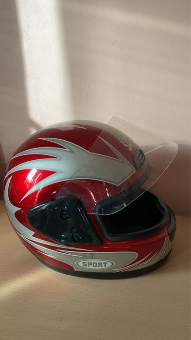 Cască moto Safebet roșie