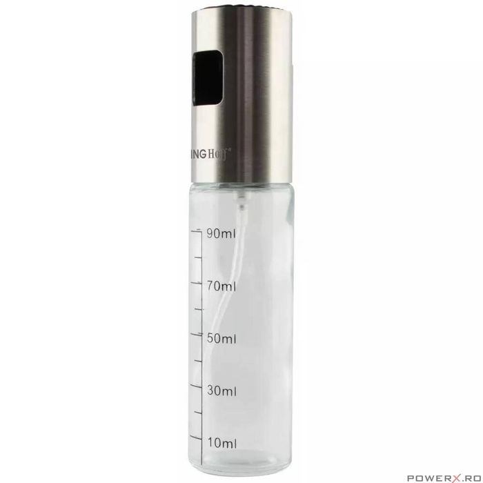 Pulverizator pentru ulei si otet, cu capac argintiu, 100 ml Kinghoff