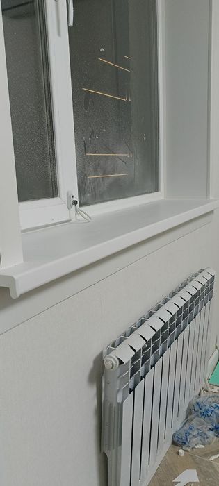 Утеплённые откосы и подоконники ПВХ с установкой. Астана