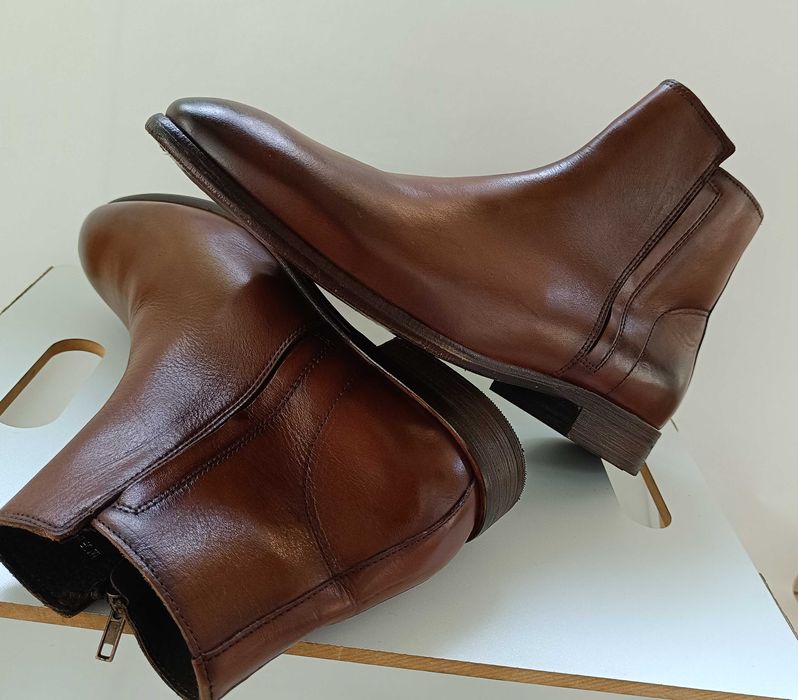 Ghete chelsea plaimn toe 44 premium Sacha Spain piele naturala moale