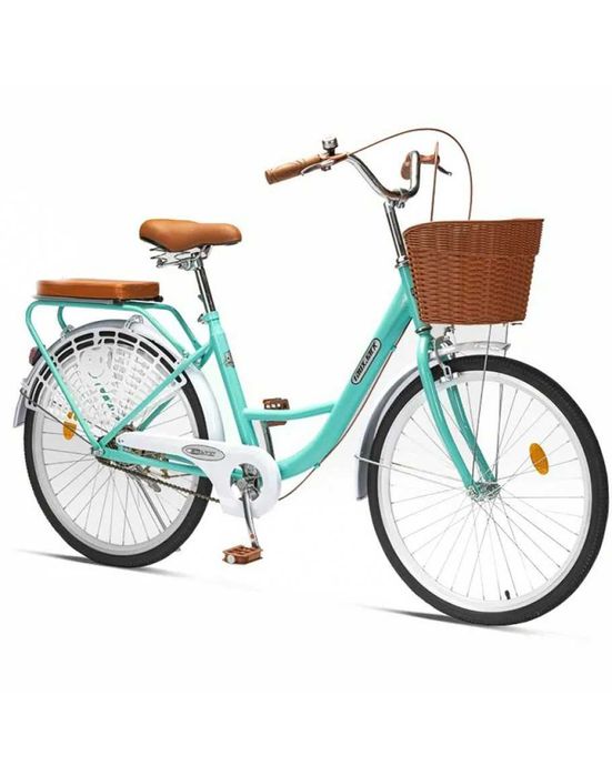 Дамски велосипед с кошница за багаж