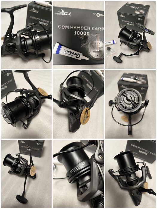 SET 4 Lansete FL EXCIA 3.90m 3.5lbs 2seg +  4 Mulinete Eastshark 10000