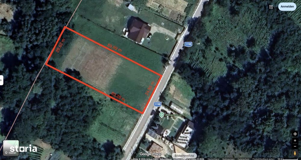 Teren de vânzare, 2200mp, acces asfaltat