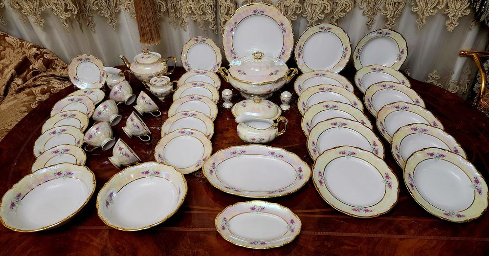 Чайно-столовый сервиз "Букет цветов". Чехия.