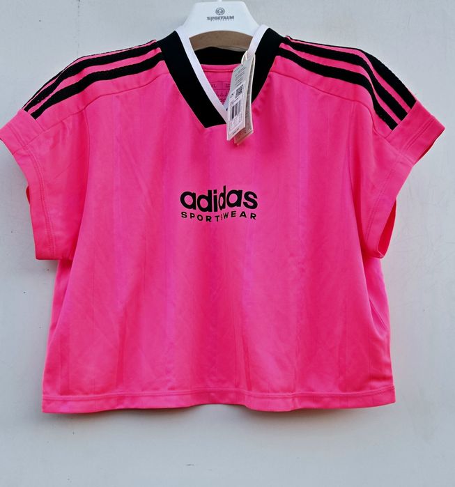 Adidas оригинална дамска тениска електриков розов цвят Л/Хл размер нов