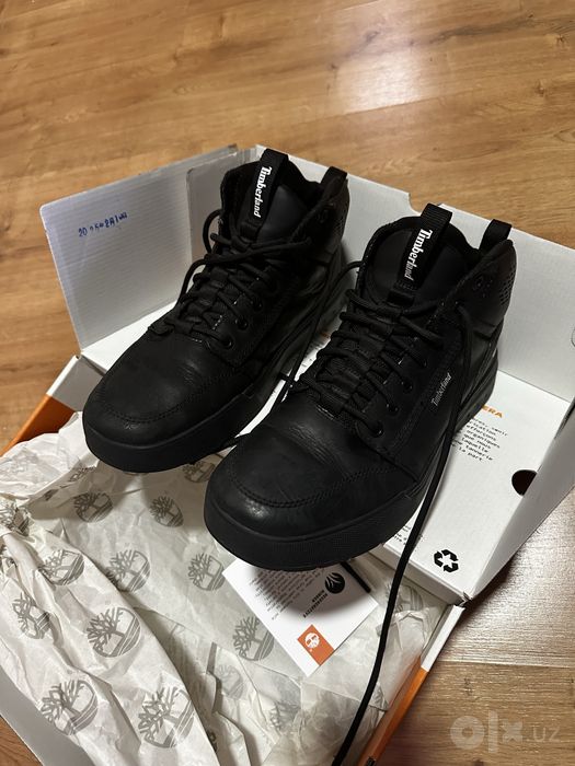 мужские полуботинки Timberland Maple Grove Mid Lace Sneaker Black 43ра