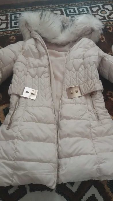 Geaca dama lunga alba si neagra