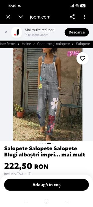 Salopeta blugi marime xl