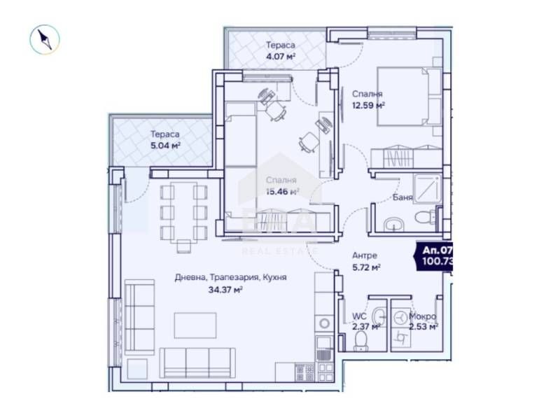 Продава се Тристаен апартамент в София, Бояна - 111 кв.м за 3028 €/кв.м - Снимка #6