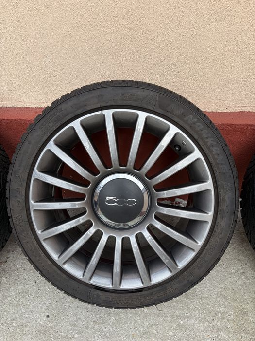 Roti Fiat 500 anvelope noi 195 45 r16 iarna 8mm m+s jante originale