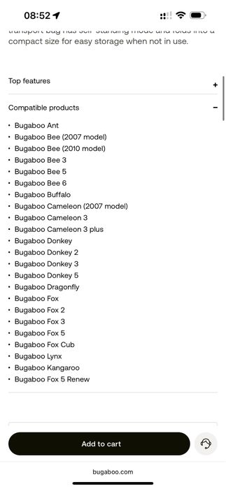 Сумка (чехол) на колесиках для транспартировки коляски bugaboo