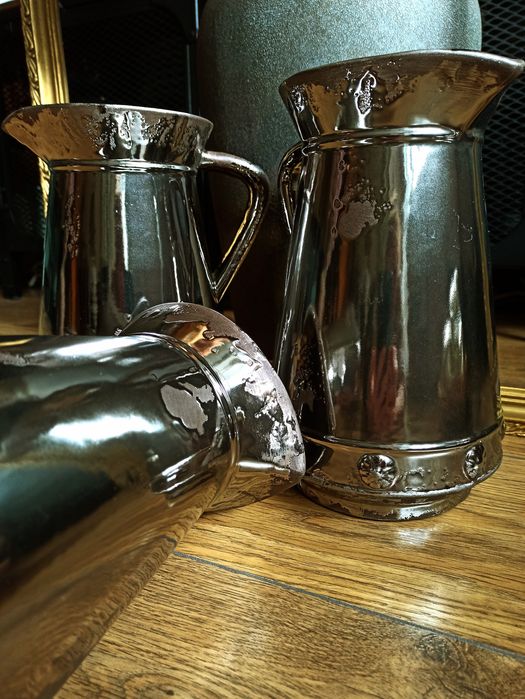 Старинна луксозна кана от френска керамика