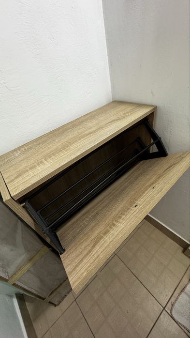 Pantofar modern stejar, 3 sertare rabatabile, ideal hol mic