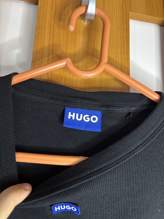 Tricou HUGO Damă Logo cu Patch negru
