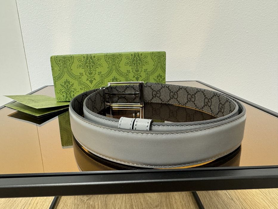Oferta 6-10 aprilie Curea Gucci barbati reversibila, marimea 90