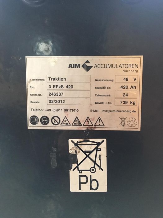 Baterie de tracțiune stivuitor 24V, 36V,48V și 80V