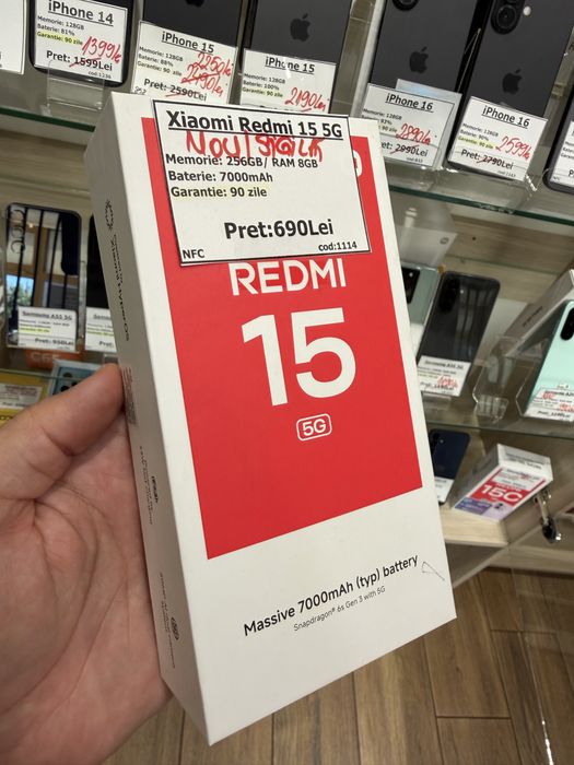 Telefon Xiaomi REDMI 15 5G NOU Sigilat Garantie 1 an