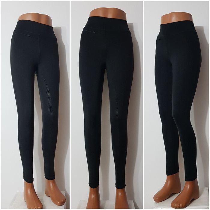 Pantaloni călărie stretch leggings echitatie Equilibre cu silicon grip