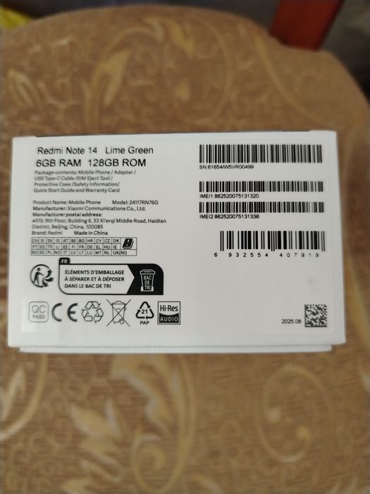 Sotiladi/Продаётся Redmi Note 14 4g 6/128 GB