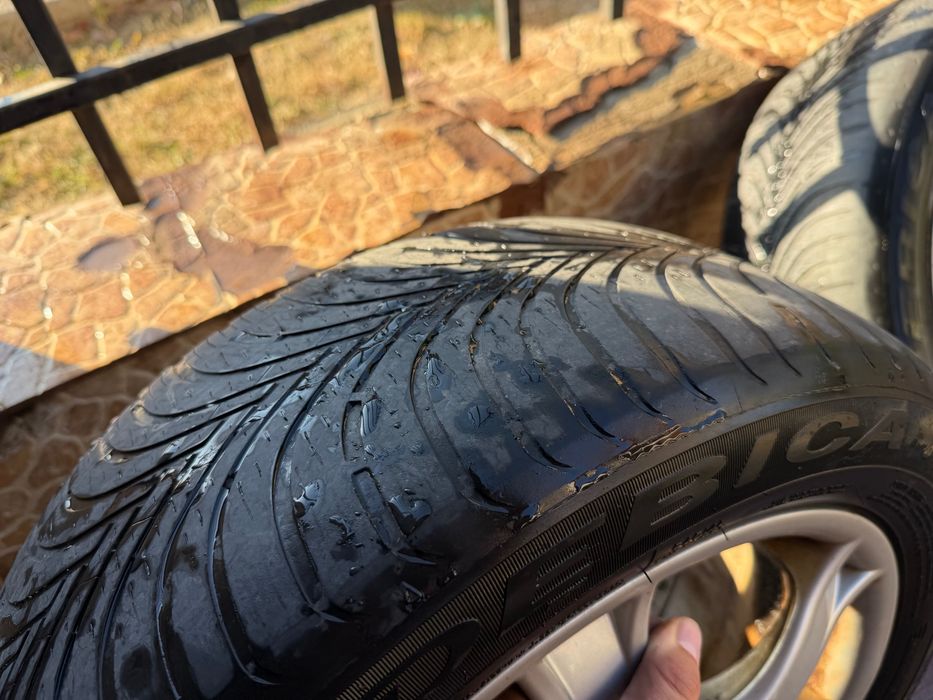 Jante aliaj Rial R16 4x100 (Renault, Dacia, Opel) + 2 cauciucuri ca NOI 205/55 R16 + 2 uzate