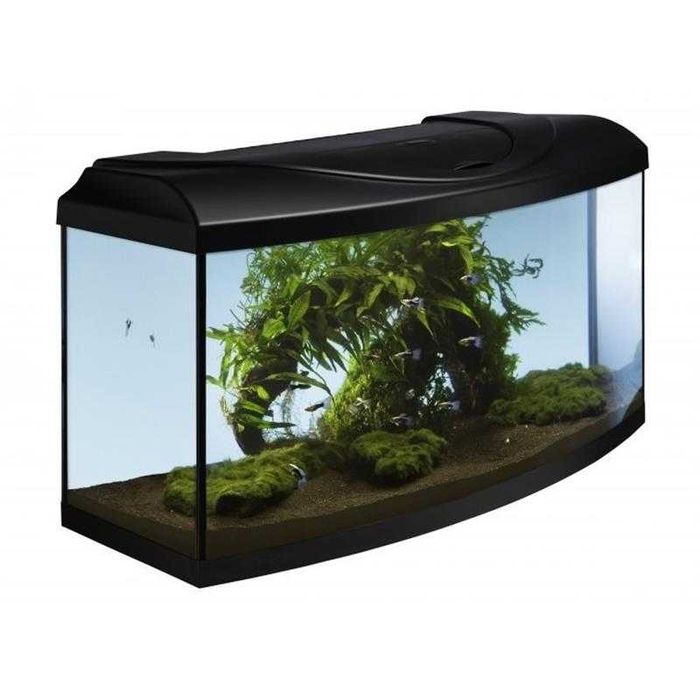 Capac acvariu 80x35cm LED NEGRU, curbat