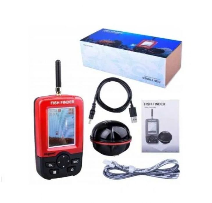 Сонар за риболов Sonar Fish Finder XJ-01, LCD екран, Безжичен сонарен