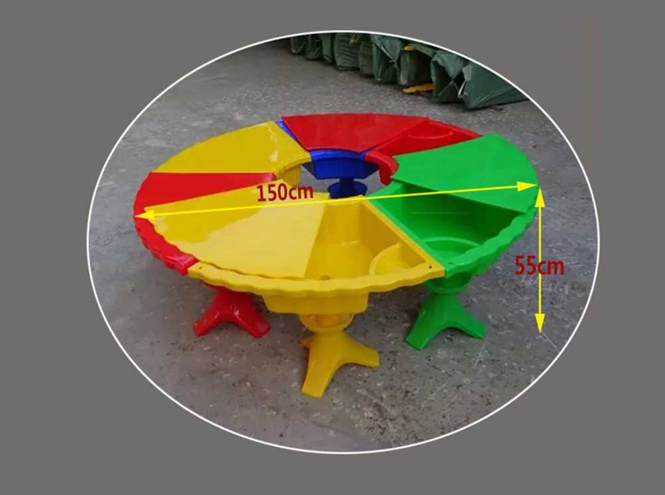 Стол пластиковый красочный песочный 1 штук-145х55 см В комплекте 6 шт